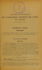 Cover of: Anatomie et physiologie de l'appareil moteur de l'oeil de l'homme by Ernest Motais