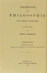 Cover of: Hermann von Helmholtz' psychologische Anschauungen by Friedrich Conrat