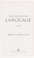 Cover of: The sound of language