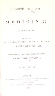 Cover of: Of medicine : in eight books