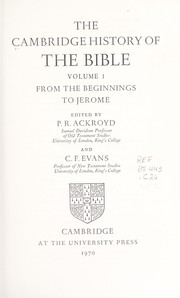 Cover of: The Cambridge history of the Bible.