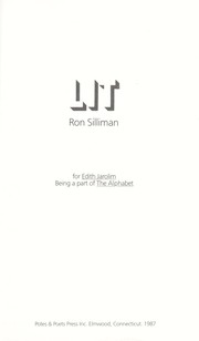 Cover of: LIT by Ronald Silliman