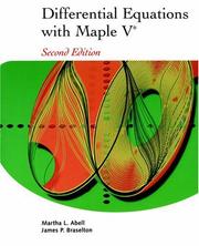 Cover of: Differential equations with Maple V