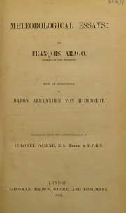 Cover of: Meteorological essays