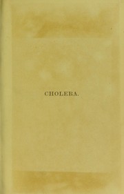 Cholera by Max von Pettenkofer