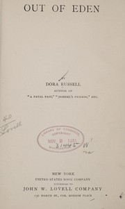 Cover of: Out of Eden by Dora Russell