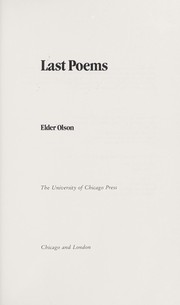 Cover of: Last poems