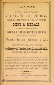 Cover of: Catalogue of two private numismatic collections