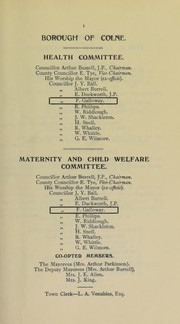 [Report 1940] by Colne (Lancashire, England). Urban District Council