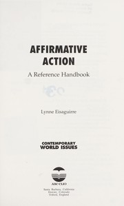 Cover of: Affirmative action : a reference handbook by 