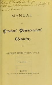 Cover of: Manual of practical pharmaceutical chemistry