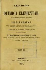 Cover of: Lecciones de qu©Ưmica elementar: con figueras repartidas por el contexto : explicadas los domingos en la escuela municipal de Ruan