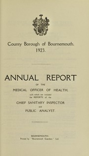 Cover of: [Report 1923]