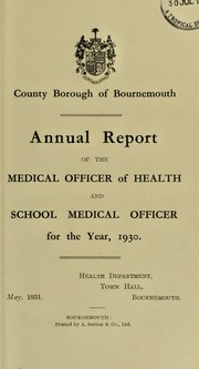 Cover of: [Report 1930]