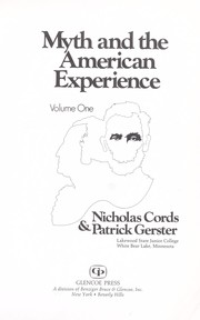 Cover of: Myth and the American experience by Nicholas Cords