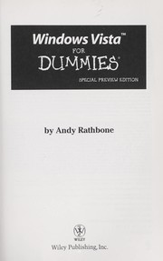 Cover of: Windows Vista for dummies by Andy Rathbone