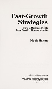 Cover of: Fast-growth strategies by Mack Hanan