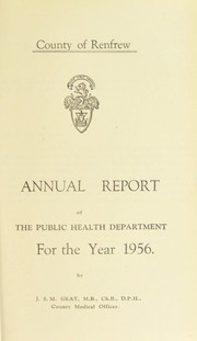 Cover of: [Report 1956] by Renfrewshire (Scotland). County Council