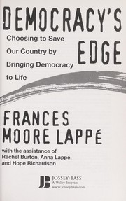 Cover of: Democracy's edge by Frances Moore Lappé