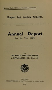 Cover of: [Report 1927]