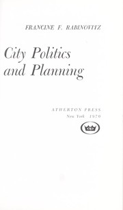 Cover of: City politics and planning