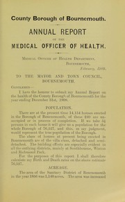 Cover of: [Report 1908]