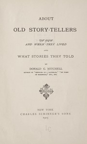 Cover of: About old story-tellers