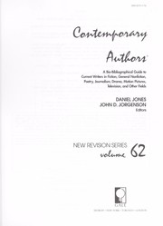 Cover of: Contemporary Authors New Revision, Vol. 62 by Gale Group, Dear, Chapman