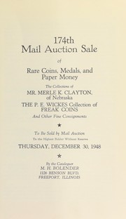 Cover of: 174th mail auction sale of rare coins, medals, and paper money