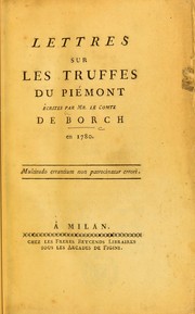 Cover of: Lettres sur les truffes du Piémont
