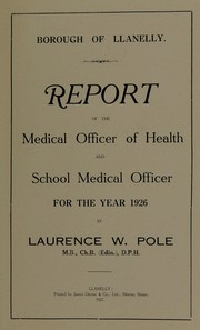 Cover of: [Report 1926]