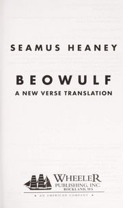 Cover of: Beowulf : a new verse translation