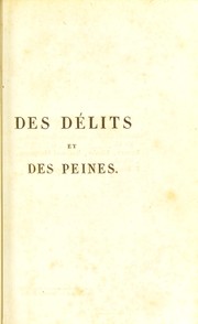 Cover of: Des d©♭lits et des peines by Cesare Beccaria