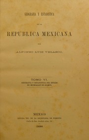 Cover of: Geograf©Ưa y estad©Ưstica del estado de Michoac©Łn de Ocampo