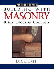 Cover of: Building with Masonry by Dick Kreh