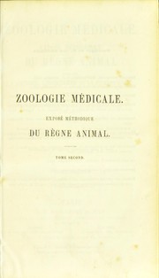 Cover of: Zoologie médicale. by Gervais, Paul