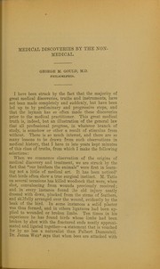 Cover of: Medical discoveries by the non-medical by George Milbrey Gould
