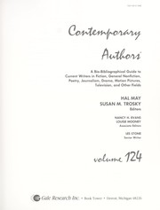 Cover of: Contemporary Authors, Vol. 124 by Hal May