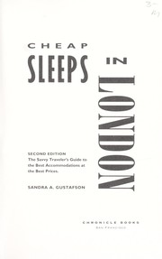 Cover of: Cheap sleeps in London: The savvy traveler's guide to the best accommodation at the best prices