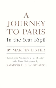 Cover of: A journey to Paris in the year 1698.