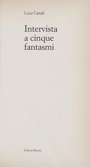 Cover of: Intervista a cinque fantasmi
