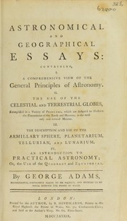 Cover of: Astronomical and geographical essays