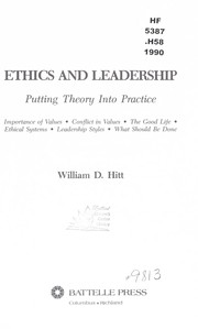 Ethics and leadership by William D. Hitt