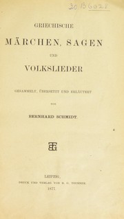 Cover of: Griechische märchen, sagen und volkslieder