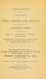 Cover of: Catalogue of United States Coins: the C. Wesley Price collection