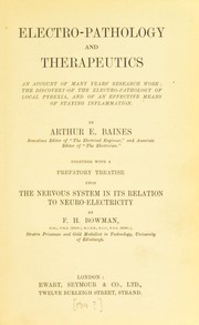Electro-pathology and therapeutics by Arthur E. Baines