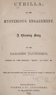 Cover of: Cyrilla by Jemima Montgomery Baroness Tautphoeus