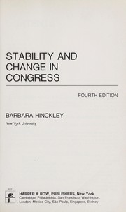 Cover of: Stability and change in Congress
