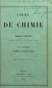 Cover of: Cours de chimie