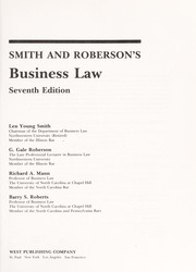 Cover of: Smith and Roberson's business law by Len Young Smith
